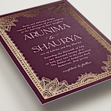 "Arunima" - Wedding Invitations in Plum by Randi Cirelli - Detail