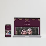 "Arunima" - Wedding Invitations in Plum by Randi Cirelli - FREE Wedding Website