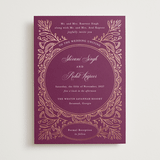 "Zardozi" - Wedding Invitations in Amethyst by Mansi Verma - Front