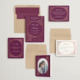 "Zardozi" - Wedding Invitations in Amethyst by Mansi Verma - Invitation Suite