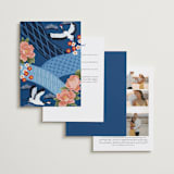 "kimono" - Wedding Invitations in Ocean by Elly - Back of Card Options