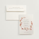 "Love Blossom" - Wedding Invitations in Blush by Petra Kern - Invitation with Envelope