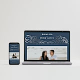"waves" - Wedding Invitations in Navy by Jessie Steury - FREE Wedding Website