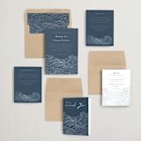 "waves" - Wedding Invitations in Navy by Jessie Steury - Invitation Suite