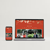 "Abstract Flora" - Wedding Invitations in Lava by Stellax Creative - FREE Wedding Website