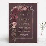 "Verdigris" - Wedding Invitations in Rose by Susan Moyal - Front