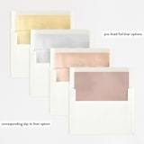 "Verdigris" - Wedding Invitations in Rose by Susan Moyal - Envelope Liner Options