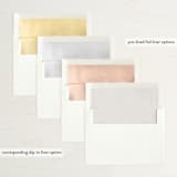 "Engraved Flowers" - Wedding Invitations in Gold by Phrosné Barwood - Envelope Liner Options