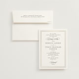 "Eloquence" - Wedding Invitations in Snow by Kimberly FitzSimons - Invitation with Envelope