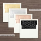 "Initially Yours" - Wedding Invitations in Salt by Hooray Creative - Envelope Liner Options