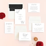 "Initially Yours" - Wedding Invitations in Salt by Hooray Creative - Invitation Suite