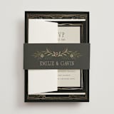 "Emilie" - Wedding Invitations in Noir by Randi Cirelli - Assembled with Belly Band