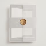 "Emilie" - Wedding Invitations in Noir by Randi Cirelli - Assembled with Vellum Wrap and Wax Seal