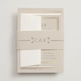 "Tiled Romance" - Wedding Invitations in Blush by Ana de Sousa - Assembled with Belly Band