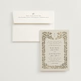 "Vine Wrap" - Wedding Invitations in Fern by Jen Owens - Invitation with Envelope
