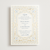 "Aurelia" - Wedding Invitations in Dusty Blue by Janean Hinger - Front