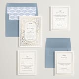 "Aurelia" - Wedding Invitations in Dusty Blue by Janean Hinger - Invitation Suite