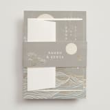 "Asahi" - Wedding Invitations in Ash by Jelena Vuletic - Assembled with Belly Band