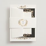 "Heritage" - Wedding Invitations in Honeysuckle by Leah Bisch - Assembled with Belly Band