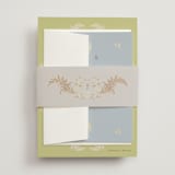"French Train" - Wedding Invitations in Citron by Ani Somi - Assembled with Belly Band