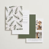 "Roses & Greenery" - Wedding Invitations in Aubergine by Susan Moyal - Back of Card