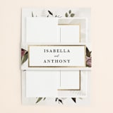 "Roses & Greenery" - Wedding Invitations in Aubergine by Susan Moyal - Assembled
