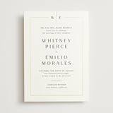 "Arcadia" - Wedding Invitations in Silk by Kelly Schmidt - Front