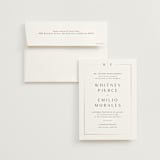 "Arcadia" - Wedding Invitations in Silk by Kelly Schmidt - Invitation with Envelope