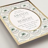 "Vintage Palms" - Wedding Invitations in Sand by Maria Alou - Detail