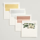 "Golden Ampersand" - Wedding Invitations in Silk by Kelly Schmidt - Envelope Liner Options