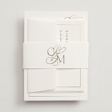 "Golden Ampersand" - Wedding Invitations in Silk by Kelly Schmidt - Assembled with Belly Band