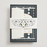 "Sadie" - Wedding Invitations in Periwinkle by Erin German - Assembled with Belly Band