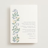 "Climbing Florals" - Wedding Invitations in Sapphire by Olivia Raufman - Front