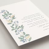 "Climbing Florals" - Wedding Invitations in Sapphire by Olivia Raufman - Detail