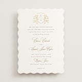 "Gold Crest" - Wedding Invitations in Ivory by Mansi Verma - Front