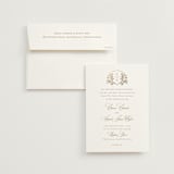 "Gold Crest" - Wedding Invitations in Ivory by Mansi Verma - Invitation with Envelope