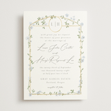 "Portico" - Wedding Invitations in Blue Bell by Everett Paper Goods - Front