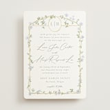 "Portico" - Wedding Invitations in Blue Bell by Everett Paper Goods - Front