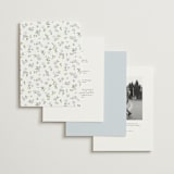 "Portico" - Wedding Invitations in Blue Bell by Everett Paper Goods - Back of Card Options