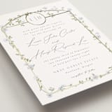 "Portico" - Wedding Invitations in Blue Bell by Everett Paper Goods - Detail