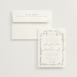 "Portico" - Wedding Invitations in Blue Bell by Everett Paper Goods - Invitation with Envelope