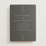 "Formal lines" - Wedding Invitations in Iron by Erica Krystek - Front