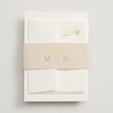 "The Romantic" - Wedding Invitations in Buttercream by Kristie Kern - Assembled with Belly Band
