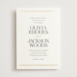 "Fineline" - Wedding Invitations in Spun Sugar by Jessica Williams - Front