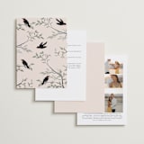 "LOVEBIRDS" - Wedding Invitations in Cream by Elly - Back of Card Options