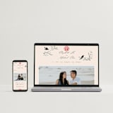 "LOVEBIRDS" - Wedding Invitations in Cream by Elly - FREE Wedding Website