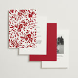 "Garden Vines" - Wedding Invitations in Ruby by Yaling Hou Suzuki - Back of Card Options