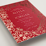 "Garden Vines" - Wedding Invitations in Ruby by Yaling Hou Suzuki - Detail
