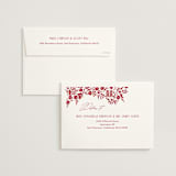 "Garden Vines" - Wedding Invitations in Ruby by Yaling Hou Suzuki - FREE Recipient Addressing