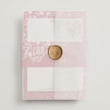 "Garden Vines" - Wedding Invitations in Ruby by Yaling Hou Suzuki - Assembled with Vellum Wrap and Wax Seal